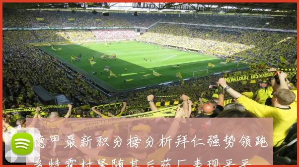 德甲最新积分榜分析拜仁强势领跑多特霍村紧随其后药厂表现平平